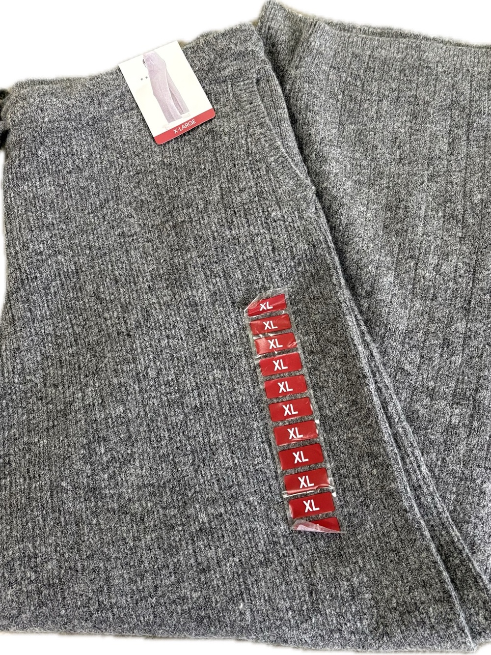 DKNY Wide Leg Sweater Joggers Cashmere Blend Gray XL NWT - Picture 6 of 12